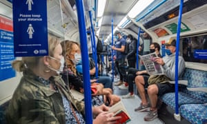 Passengers on London Underground.