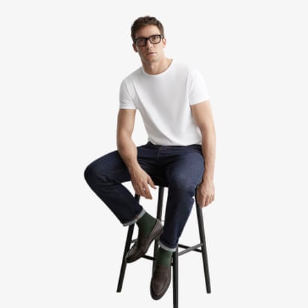 Reiss Count air-water cotton tailored-fit T-shirt in white.