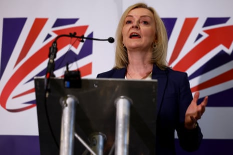 Liz Truss addressing the ‘Great British Growth Rally’