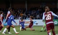 Maika Hamano doubles Chelsea’s lead against Aston Villa.