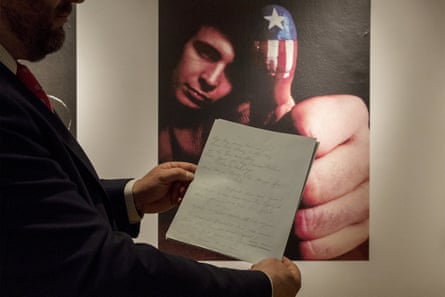 Under the hammer … the original handwritten manuscript of American Pie’s lyrics went for $1.2m.