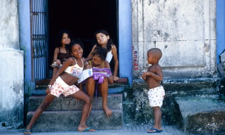 Young boys and girls in the old district of Bahia’s capital, Salvador. Eighty percent of Bahia’s population identify as black or mixed race.