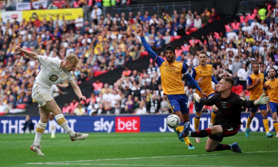 Mansfield 0-3 Port Vale: League Two playoff final – live! | League Two 2 Harry Charsley of Port Vale fires home but is thwarted by the linesman’s flag.