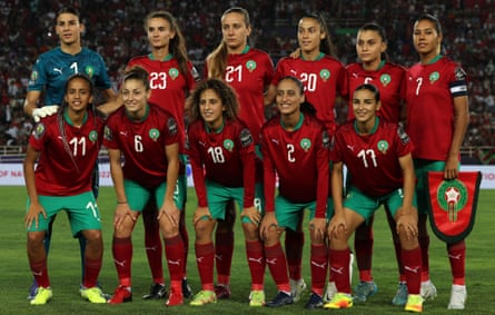 L'équipe marocaine photographiée avant la finale de la Coupe d'Afrique des Nations féminine de juillet.