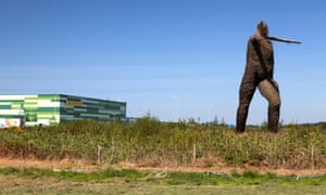 The Willow Man sculpture beside the Morrisons distribution centre in Somerset.