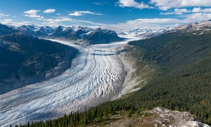 The Klinaklini glacier in British Columbia. 