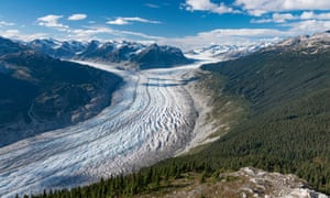 The Klinaklini glacier in British Columbia.