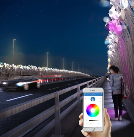 An artist’s impression of the reeds installation on the Foyle Bridge.