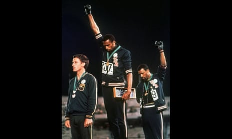 Tommie Smith and John Carlos protest at the Mexico Olympic Games in 1968.