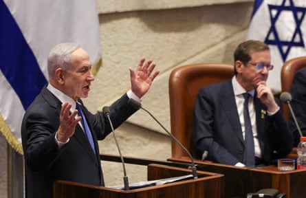 Marco Rubio warns Israel not to annex West Bank after Knesset vote in favour 2 Benjamin Netanyahu raises his hands as he speaks