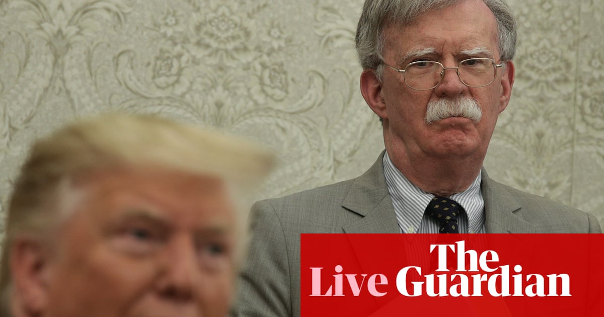 John Bolton says he hopes to expose Trump's abuse of power' after being indicted US politics live