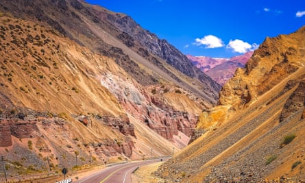 The road from Mendoza in Argentina to Chile.