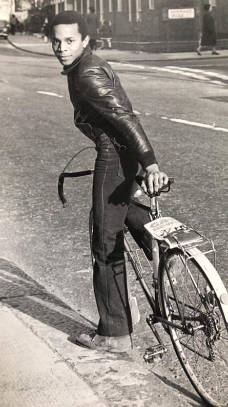 Ted Brown on a bike, early 70s.