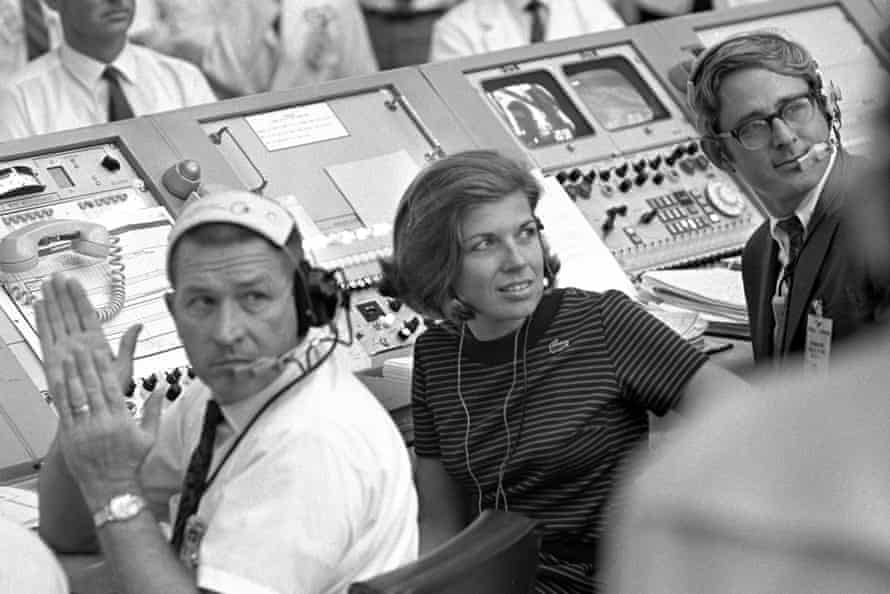 JoAnn Morgan watches from the launch firing room during the launch of Apollo 11 in Cape Canaveral. ‘I was there. I wasn’t going anywhere. I had a real passion for it.’