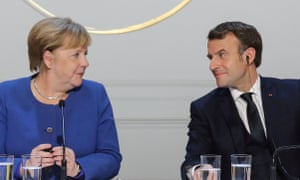 Angela Merkel and Emmanuel Macron
