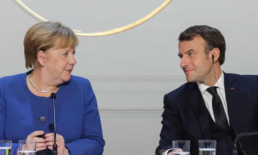 German Chancellor Angela Merkel and French President Emmanuel Macron