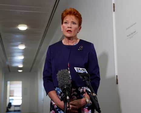 One Nation leader Pauline Hanson