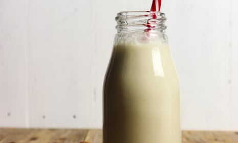 Bottle of plant-based milk