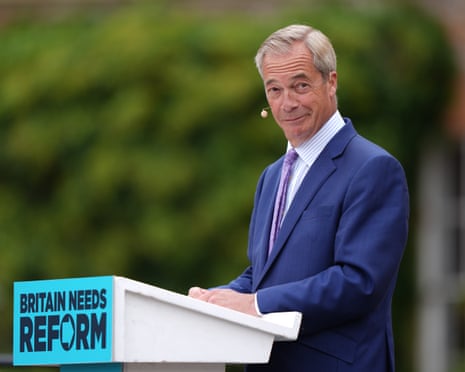 Big, brave Nige appears in public again with aimless speech to a few mega- fans | John Crace | The Guardian