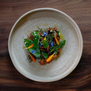 Crispy duck farm salad at the Curlew, Bodiam, East Sussex.