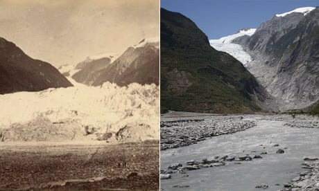 Compuesto glaciar Franz Josef para glaciares de Nueva Zelanda interactivo