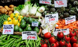 Vegetable stall at Borough market
