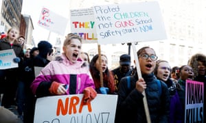 The students called for new gun safety legislation and opposed plans to arm schoolteachers.