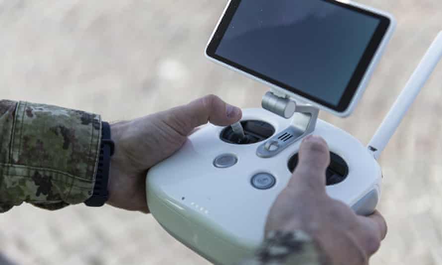 A drone pilot from the Italian army uses the technology to enforce lockdown measures during the Covid pandemic.