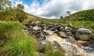 Tavy Cleave a steep sided gorge where the river Tavy flows through Willsworthy on Dartmoor National Park in Devon