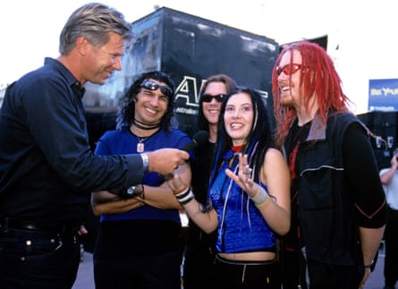 Killing Heidi backstage with Richard Wilkins at Push On at Luna Park, Melbourne in January 2000