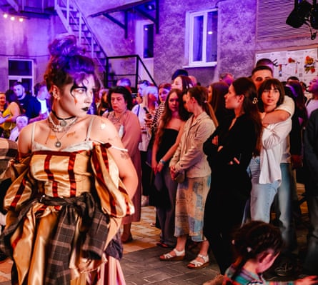 A performer at the festival’s opening party.
