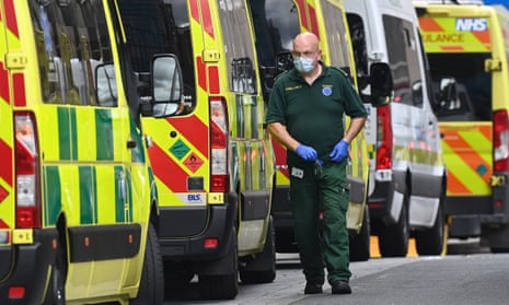 Ambulances outside the Royal London hospital in east London, 25 July 2022