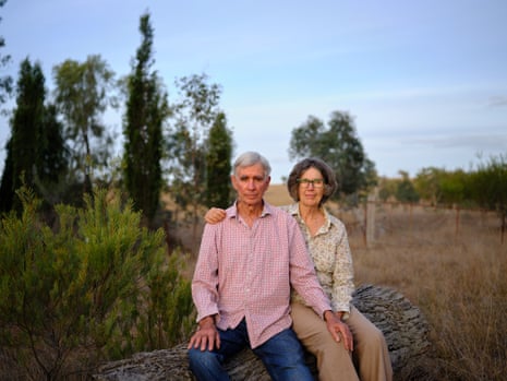 Tony Lonergan and Wendy Wales on their property in Muswellbrook, NSW. The pair have been challenging the approval of an expansion of the Mount Pleasant open-cut coalmine.