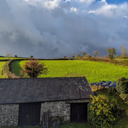 Rain clouds over Poundsgate in Dartmoor, Devon