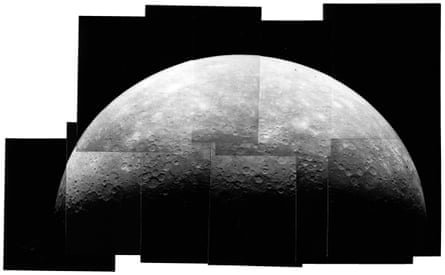 Mosaic of Mercury taken from Nasa’s Mariner X, March 1974.
