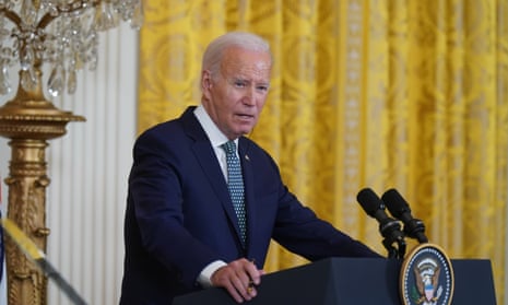 Joe Biden at the White House on 22 June.