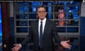 Stephen Colbert: ‘Donald Trump could go to Rikers Island. My condolences to whatever prison guard has to conduct the cavity search. Wear a headlamp.’
