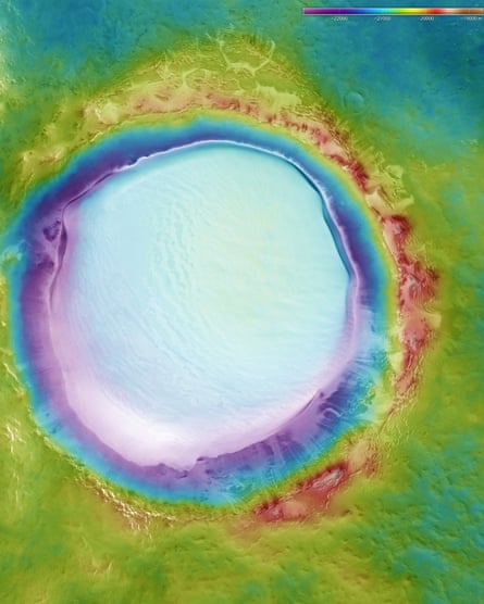 Colour-coded topographic view