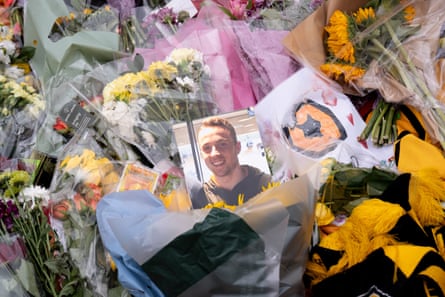 A picture of Diogo Jota among tributes left outside Molineux after the Portugal forward’s tragic death in a car crash.