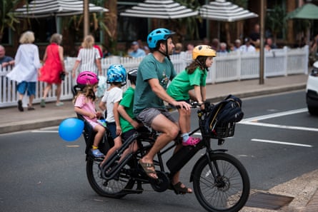 Ebike riders at Manly beach