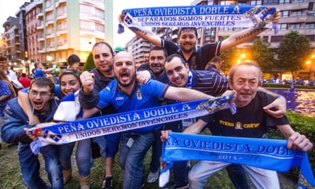 Real Oviedo celebrate their long overdue return from the Spanish third tier with a victory over Cádiz.