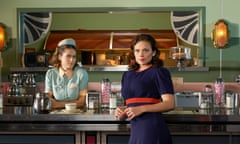 Lyndsy Fonseca as Angie Martinelli and Hayley Atwell as Agent Peggy Carter.