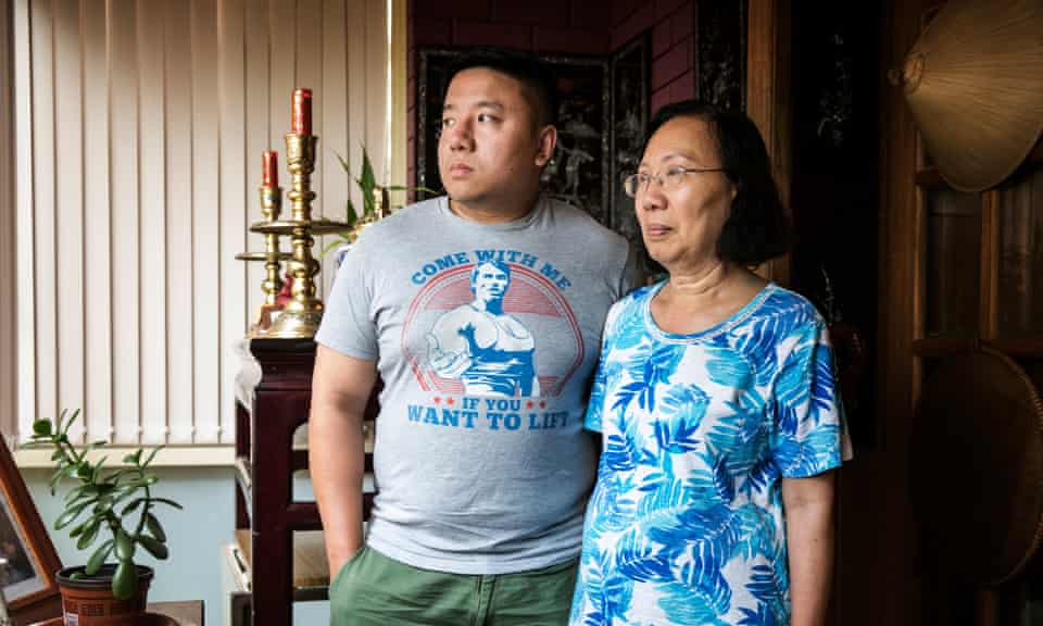 Quynh Trang Truong with her son Daniel Chau at their home in Sydney. Her husband and his father Chau Van Kham, who is a member of democracy and human rights organisation Viet Tan, was sentenced to 12 years’ jail in Vietnam for ‘terrorism’. 