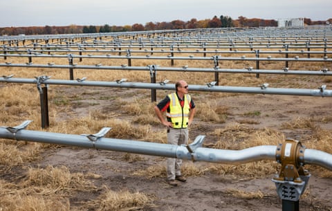 Norm Welker in a field being prepped for solar energy production.
