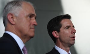 Malcolm Turnbull and Simon Birmingham