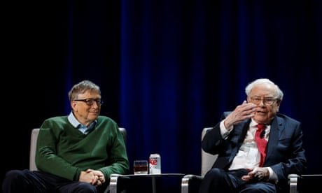 Bill Gates and Warren Buffett speaks at Columbia University in January.