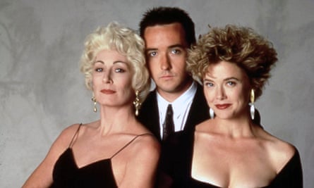 With Anjelica Huston and John Cusack in The Grifters.
