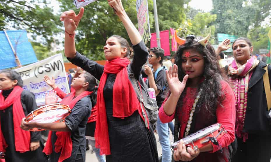Women in New Delhi march