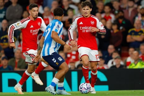 Christos Tzolis has been sensational in the opening half for Arsenal.