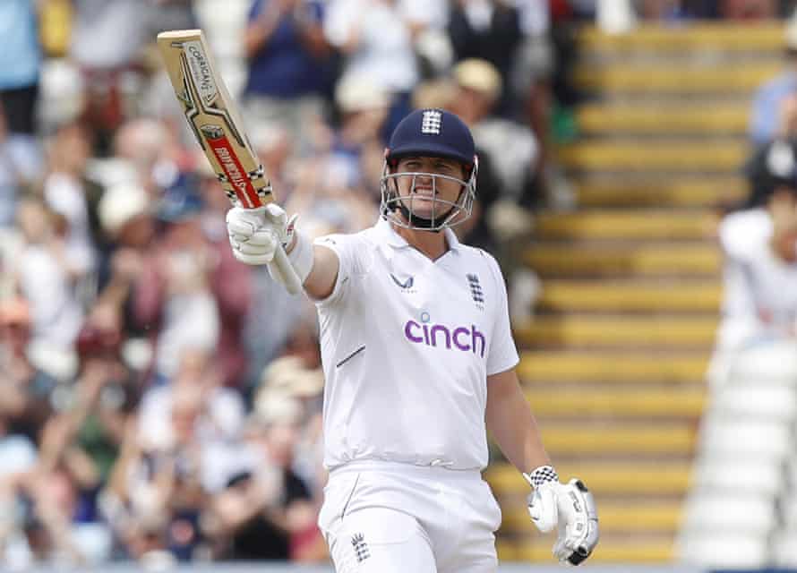 Alex Lees celebrates his swifty fifty.